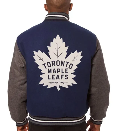 Toronto Maple Leafs Navy-Gray Varsity Wool Jacket