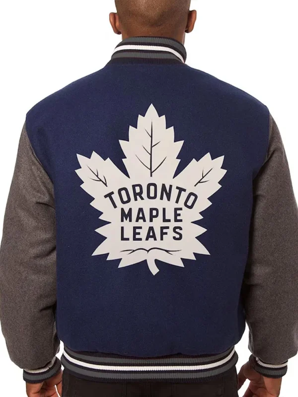Toronto Maple Leafs Navy-Gray Varsity Wool Jacket