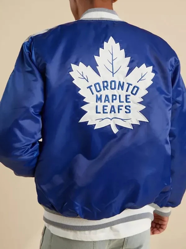 Toronto Maple Leafs Royal Blue Satin Varsity Jacket