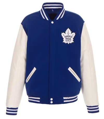 Toronto Maple Leafs Royal and White Varsity Jacket