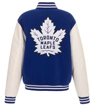 Toronto Maple Leafs Royal and White Varsity Jacket