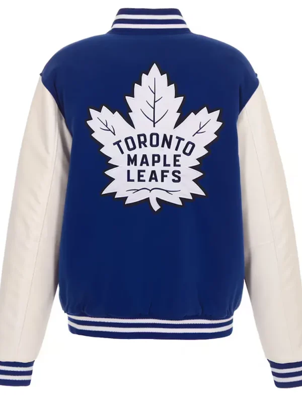 Toronto Maple Leafs Royal and White Varsity Jacket