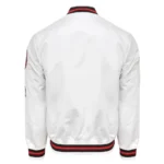 Toronto Raptors City Collection White Varsity Satin Jacket