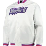 Toronto Raptors Hardwood Classics Full-Snap White Jacket
