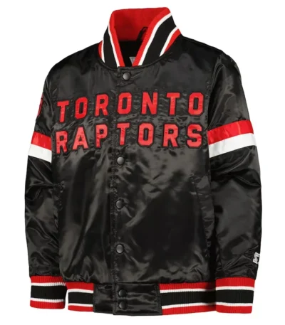 Toronto Raptors Home Game Black Satin Jacket