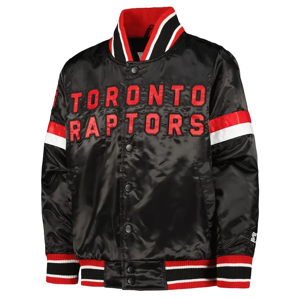 Toronto Raptors Home Game Black Satin Jacket Toronto Raptors Home Game Black Satin Jacket