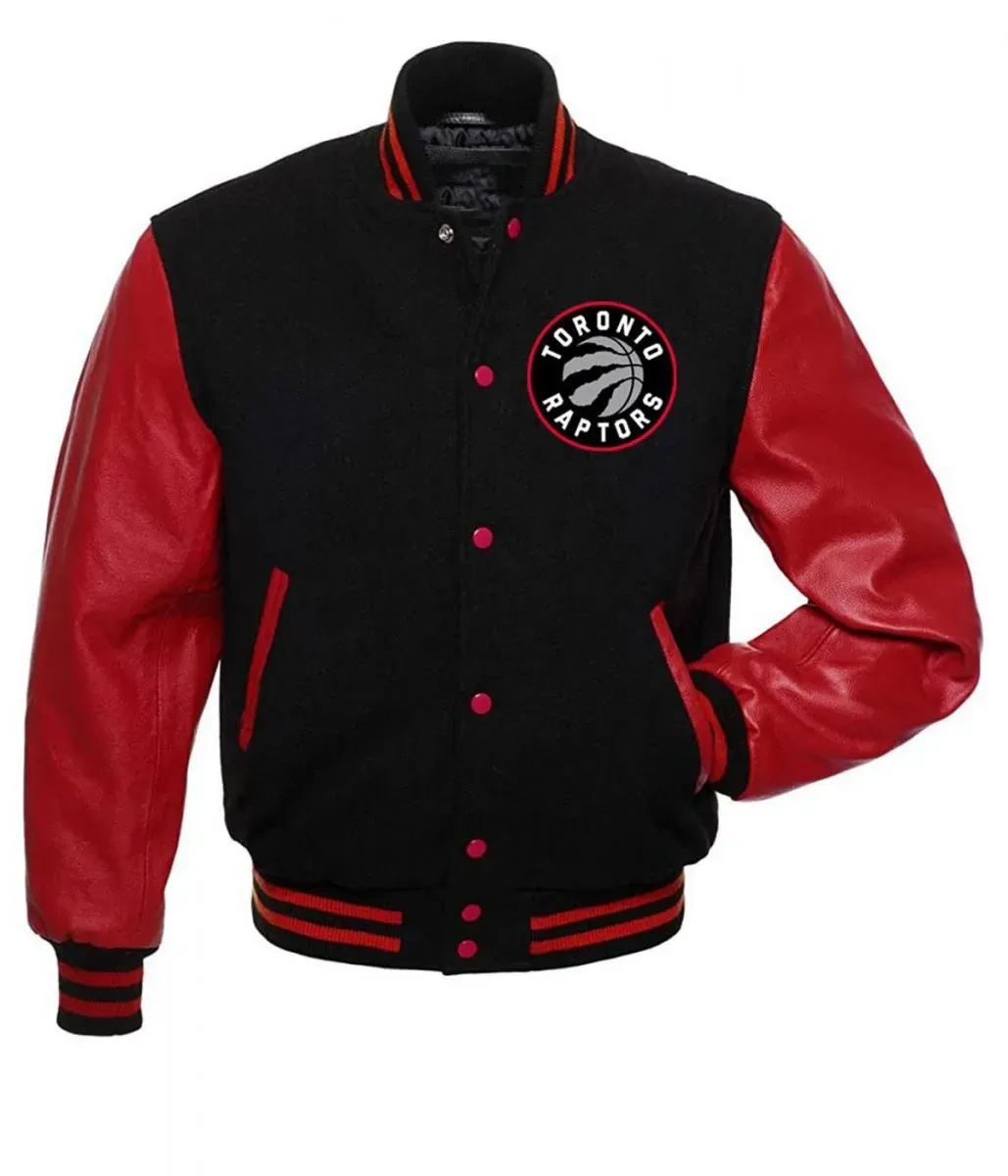 Toronto Raptors NBA Letterman Red and Black Jacket Toronto Raptors NBA Letterman Red and Black Jacket