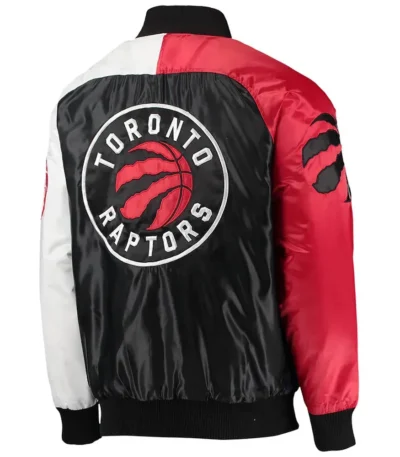 Toronto Raptors Purple/Red/White Tricolor Satin Jacket