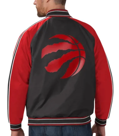 Toronto Raptors Red and Black Striped Jacket