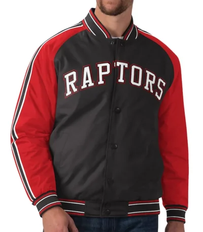 Toronto Raptors Red and Black Striped Jacket