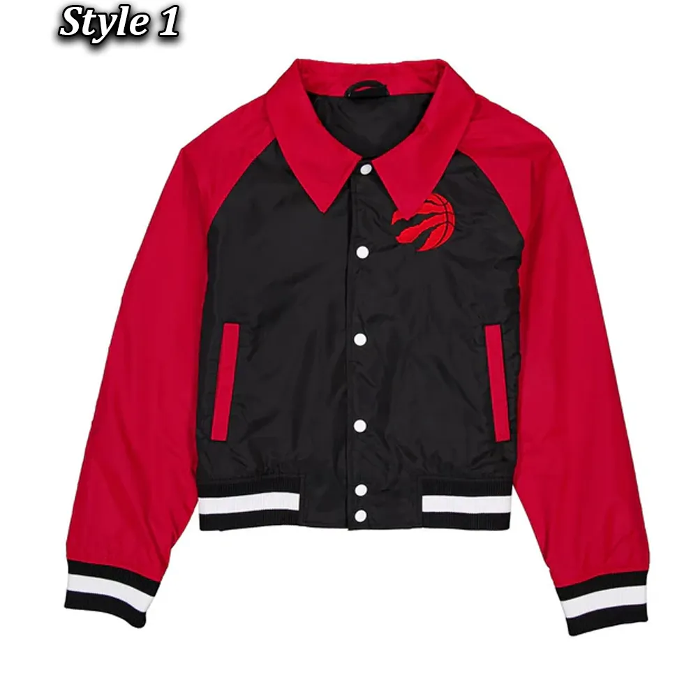 Toronto Raptors Red and Black Throwback Jacket Toronto Raptors Red and Black Throwback Jacket