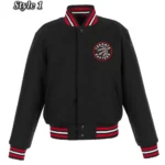 Toronto Raptors Varsity Black Wool Jacket