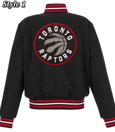 Toronto Raptors Varsity Black Wool Jacket