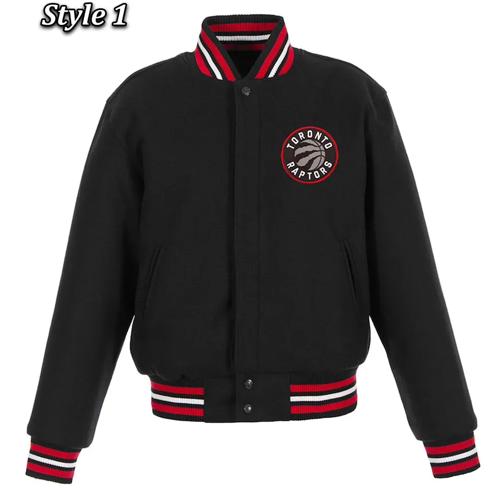 Toronto Raptors Varsity Black Wool Jacket Toronto Raptors Varsity Black Wool Jacket