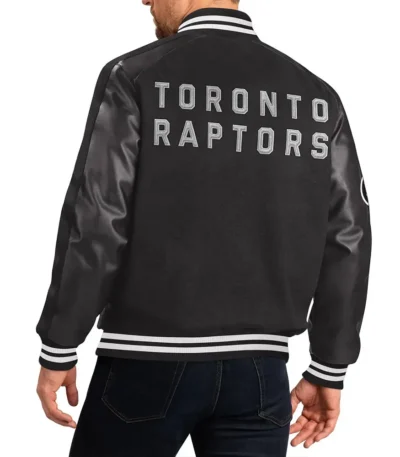 Toronto Raptors Varsity Black Wool/Leather Jacket