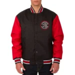 Toronto Raptors Varsity Black and Red Wool Jacket