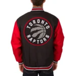 Toronto Raptors Varsity Black and Red Wool Jacket