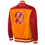 Tradition Tampa Bay Buccaneers Orange-Red Varsity Satin Jacket