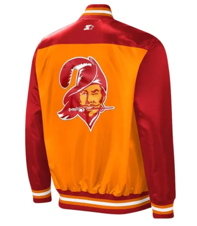 Tradition Tampa Bay Buccaneers Orange-Red Varsity Satin Jacket
