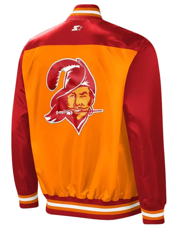 Tradition Tampa Bay Buccaneers Orange-Red Varsity Satin Jacket
