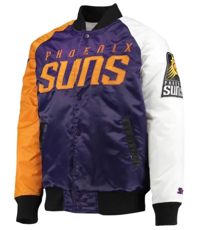Tricolor Remix Phoenix Suns Purple-Orange-White Jacket