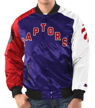 Tricolor Remix Toronto Raptors Satin Jacket