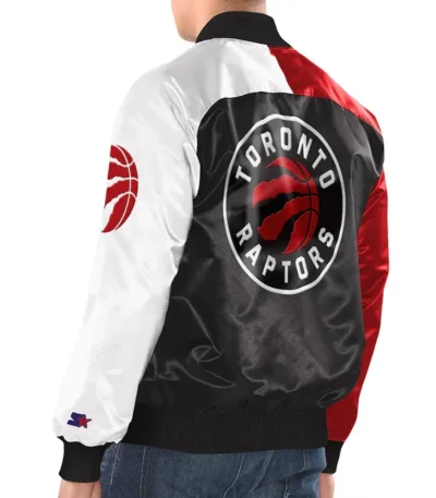 Tricolor Remix Toronto Raptors Satin Jacket