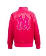 NY Yankees Triple Pink Satin Jacket