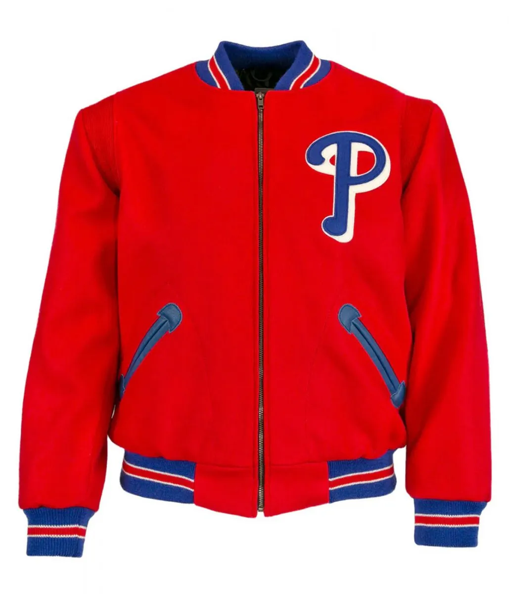 Varsity 1949 Philadelphia Phillies Red Wool Jacket Varsity 1949 Philadelphia Phillies Red Wool Jacket