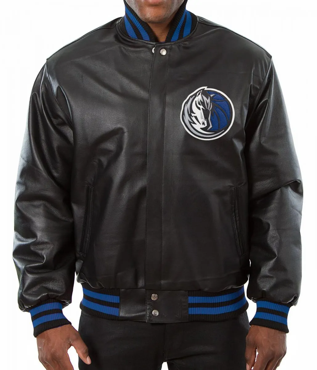 Varsity Dallas Mavericks Black Leather Jacket Varsity Dallas Mavericks Black Leather Jacket