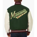 Varsity Minnesota Wild Green and White Two-Tone Jacket