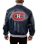 Varsity Montreal Canadiens Navy Blue Leather Jacket