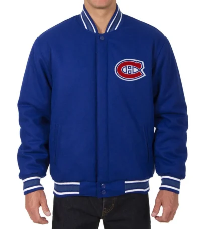Varsity Montreal Canadiens Royal Blue Wool Jacket