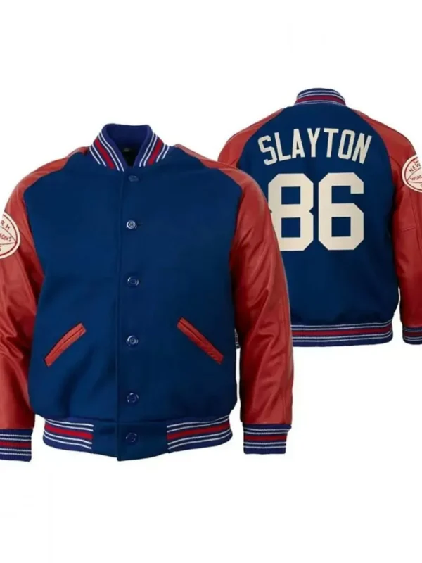 Varsity NY Giants Darius Slayton Blue and Red Jacket