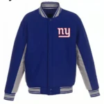Varsity NY Giants Gray and Blue Wool Jacket
