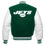 Varsity NY Jets Green and White Jacket