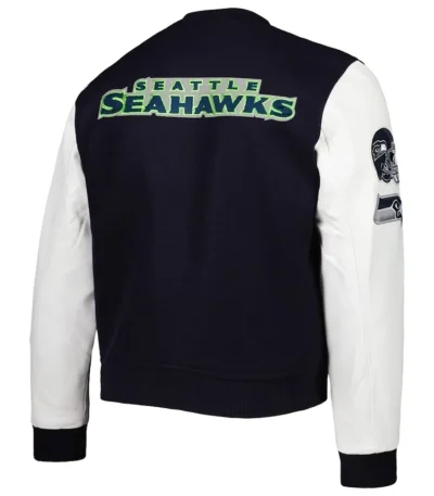 Varsity Navy-White College Seattle Seahawks Jacket