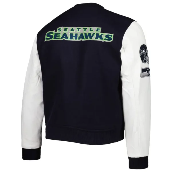 Varsity Navy-White College Seattle Seahawks Jacket
