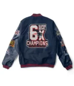 Varsity New England Patriots 6X Super Bowl Champions Navy Jacket