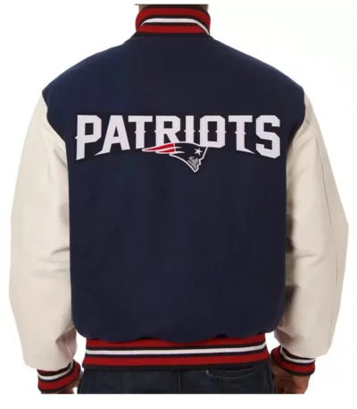 Varsity New England Patriots Blue and White Jacket