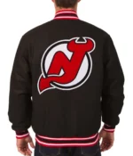 Varsity New Jersey Devils Black Wool Jacket