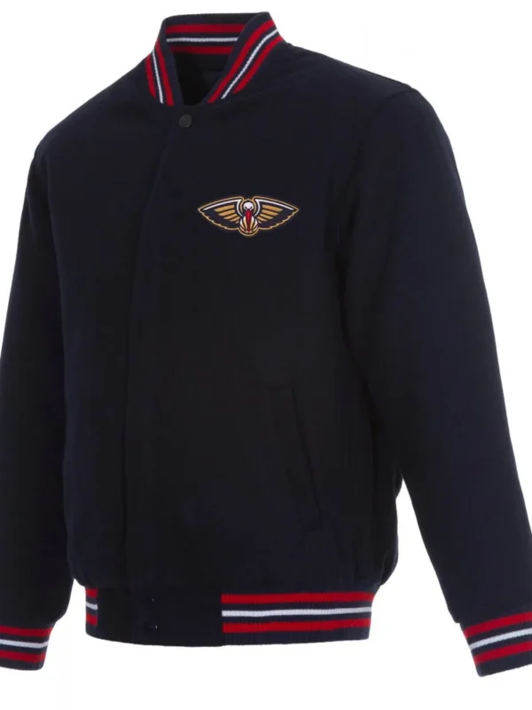 Varsity New Orleans Pelicans Navy Blue Wool Jacket
