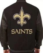 Varsity New Orleans Saints Black Wool Jacket