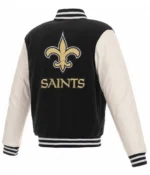 Varsity New Orleans Saints White and Black Jacket