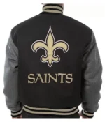 Varsity New Orleans Saints Wool Black and Gray Jacket