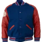 Varsity New York Giants Daniel Jones Red and Blue Jacket
