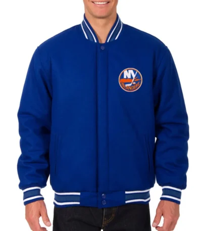 Varsity New York Islanders Royal Blue Wool Jacket
