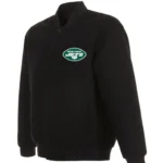 Varsity New York Jets Black Wool Jacket