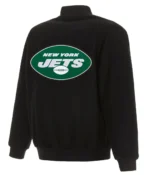 Varsity New York Jets Black Wool Jacket