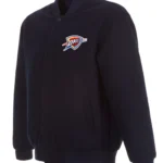 Varsity OKC Navy Blue Wool Jacket